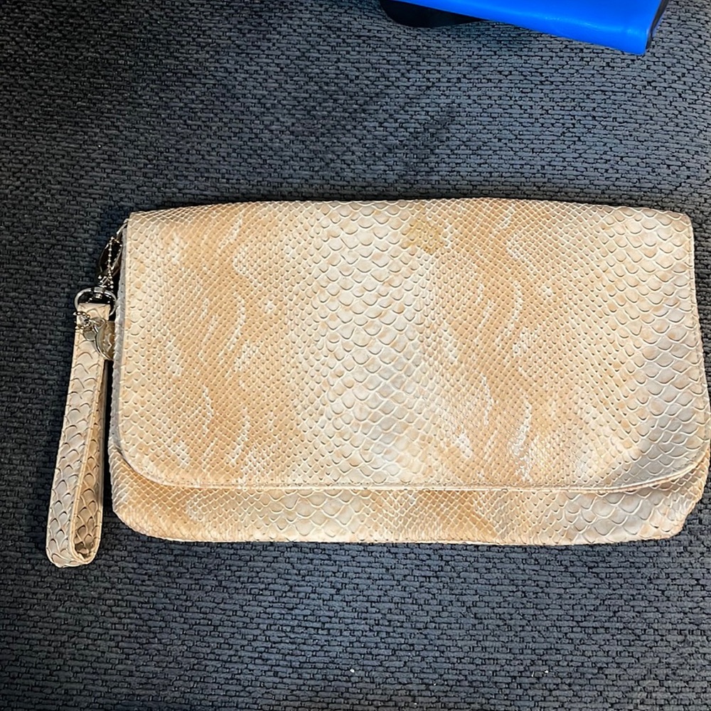 Pink clutch with slight gold reflect